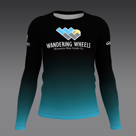 Wandering Wheels - Blue Fade - Long Sleeve - Guide