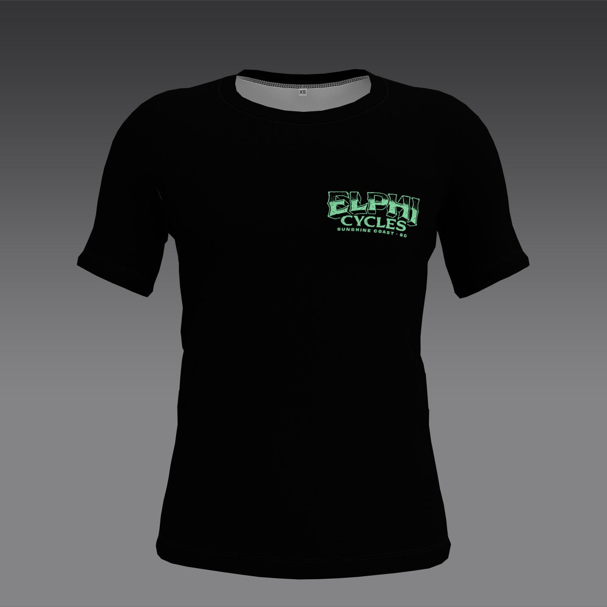 Elphicycles Jersey - BLK-C - Black with Full Green