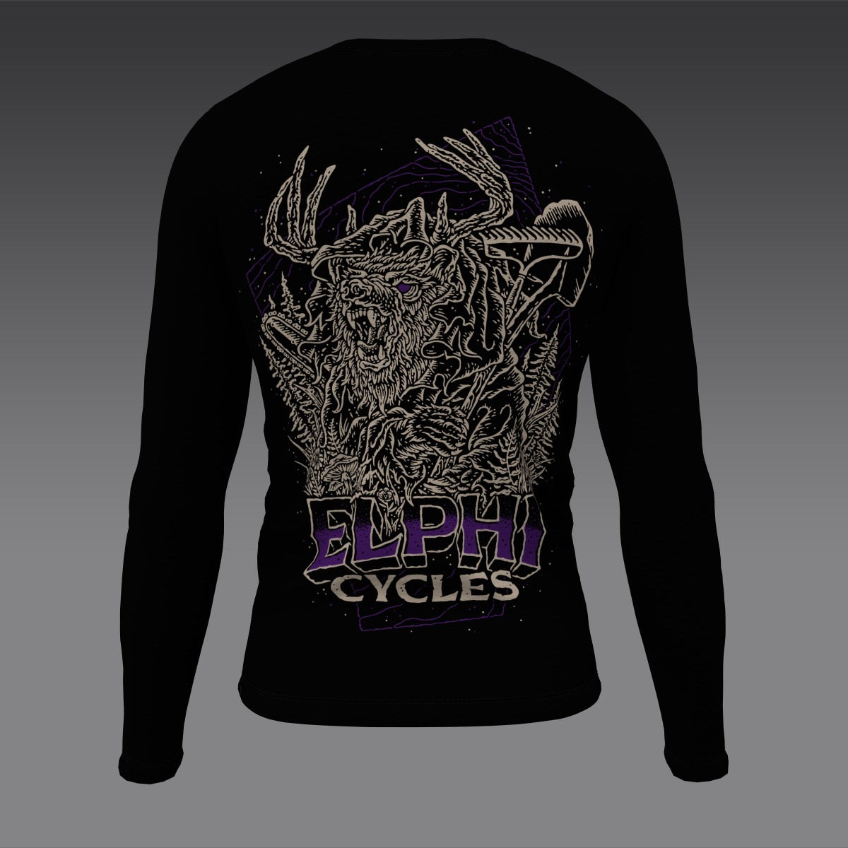 Elphicycles Jersey - BLK-A - Black with Purple
