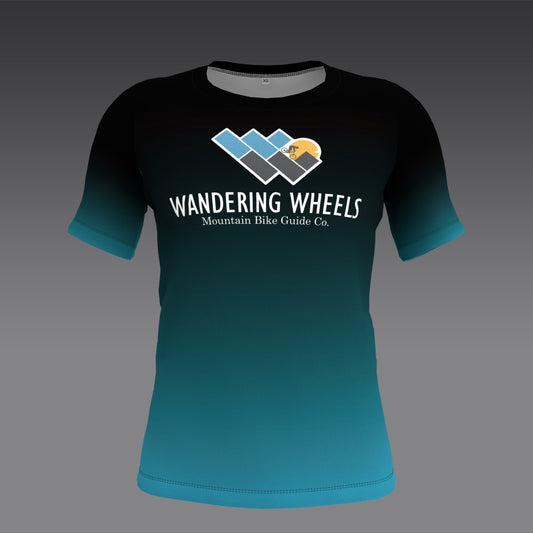 Wandering Wheels - Blue Fade - Short Sleeve
