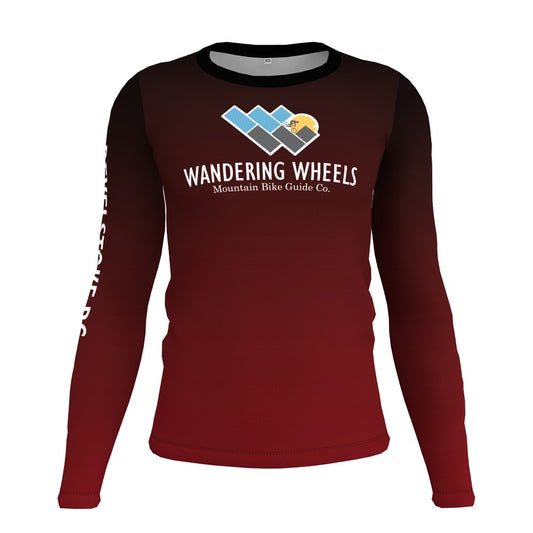 Wandering Wheels - Red Fade - Long Sleeve
