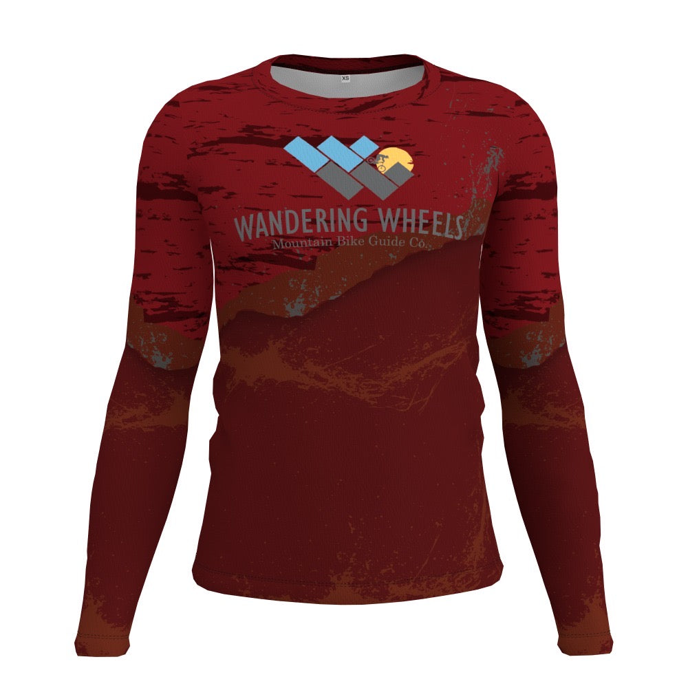 Wandering Wheels - Red Ripped - Long Sleeve