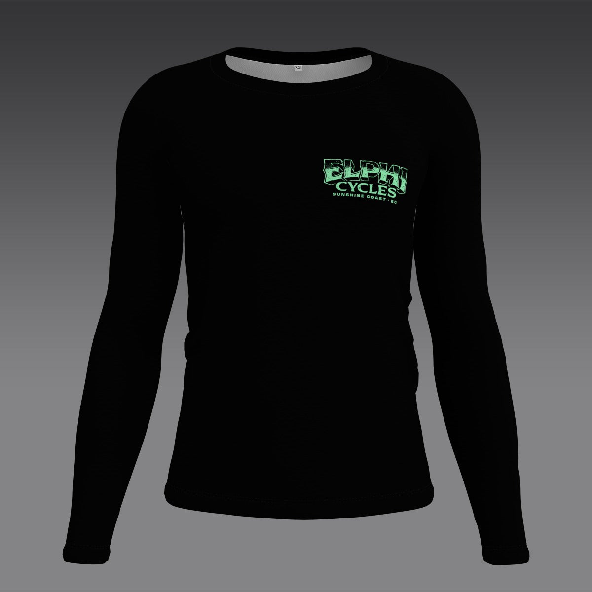 Elphicycles Jersey - BLK-C - Black with Full Green