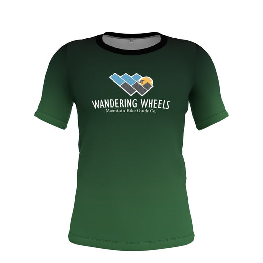 Wandering Wheels - Green Fade - Short Sleeve