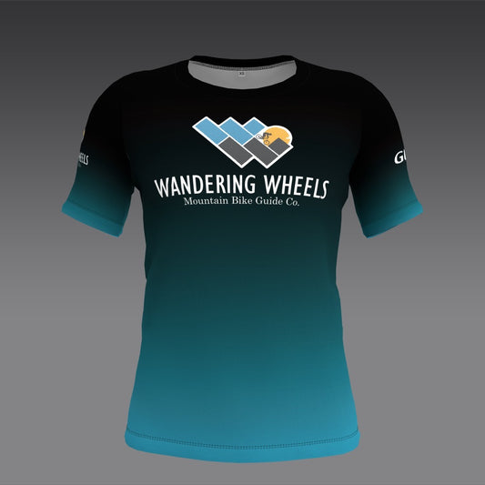 Wandering Wheels - Blue Fade - Short Sleeve - Guide