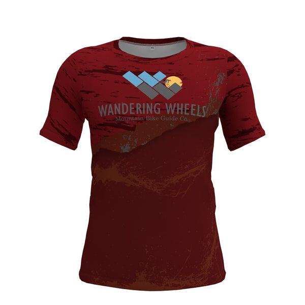 Wandering Wheels - Red Ripped - Short Sleeve