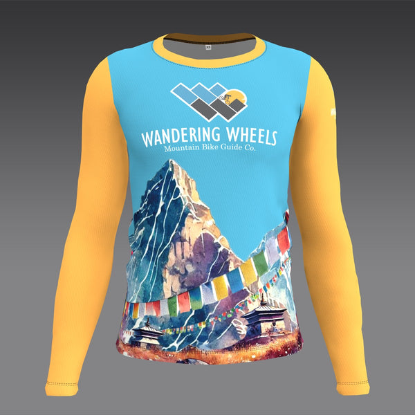 Wandering Wheels - Nepal - Orange - Long Sleeve