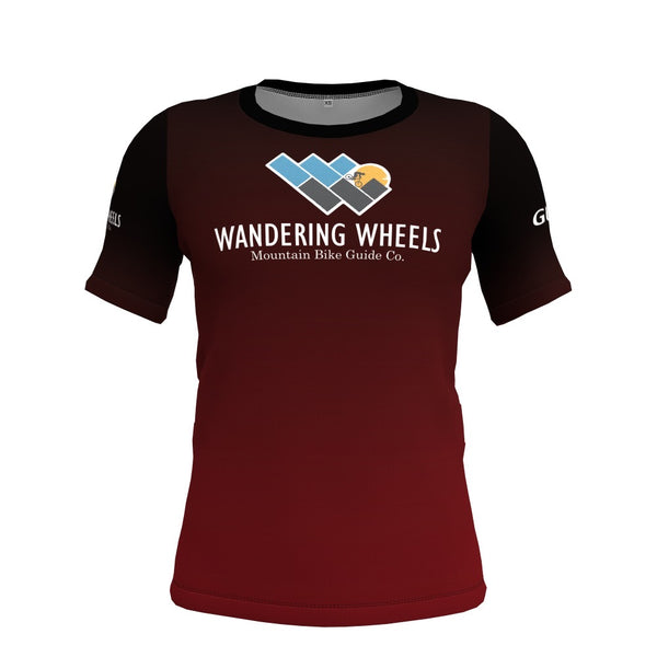 Wandering Wheels - Red Fade - Short Sleeve - Guide