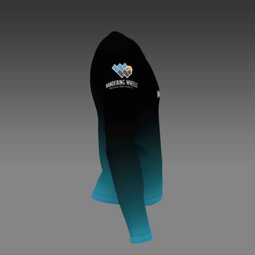 Wandering Wheels - Blue Fade - Long Sleeve - Guide